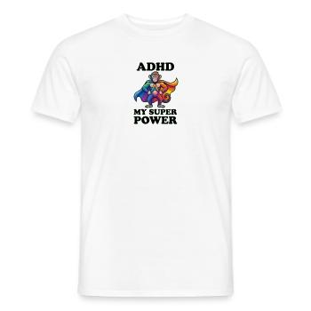 ADHD Super Power | SuperApe - Männer T-Shirt - Weiß - Vorne - AI Model Male 178 dark (178cm)