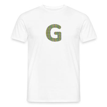 Coeur coloré G Design - Unique et élégant ! - T-shirt homme - blanc - Devant - AI Model Male 178 dark (178cm)