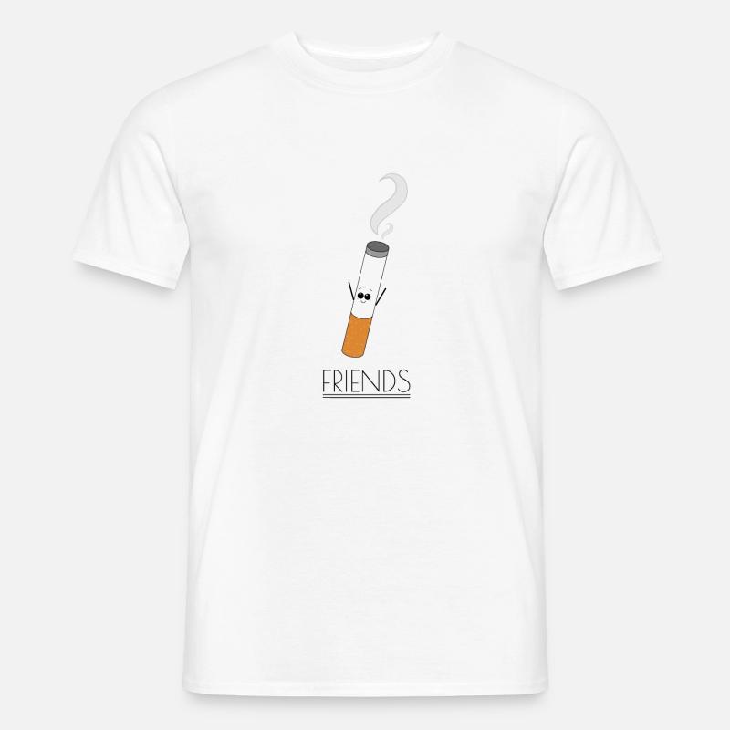 Best Friends Zigarette - Männer T-Shirt - Weiß