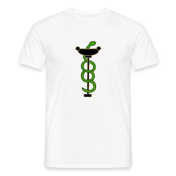 Asclepios Symbol - Männer T-Shirt - Weiß - Vorne - AI Model Male 178 dark (178cm)