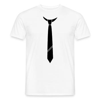 Loose Tie - Men's T-Shirt - white - Front - AI Model Male 178 dark (178cm)