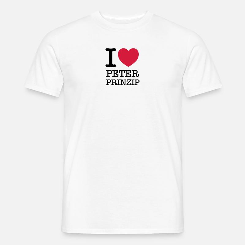 I Love "Peter Prinzip" - Männer T-Shirt - Weiß