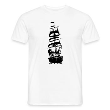 Ship - Men's T-Shirt - white - Front - AI Model Male 178 dark (178cm)