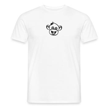 affe witzig lieb - Männer T-Shirt - Weiß - Vorne - AI Model Male 178 dark (178cm)