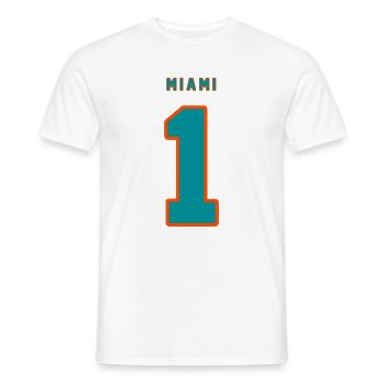 Miami Fan Shirt 1 - Männer T-Shirt - Weiß - Vorne - AI Model Male 178 dark (178cm)