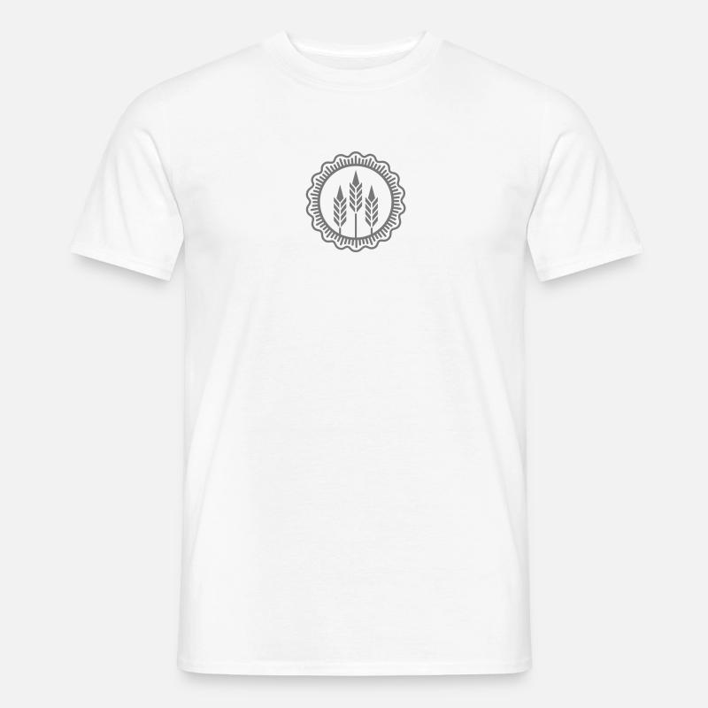 Weizen-Sigel / wheat medaillon (1c) - Männer T-Shirt - Weiß