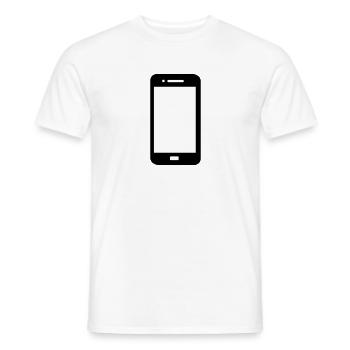 Mobile Phone Vektor - T-shirt homme - blanc - Devant - AI Model Male 178 dark (178cm)