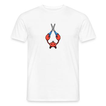 Bande dessinée homard crabe homard homard langouste bleu ciseaux - T-shirt homme - blanc - Devant - AI Model Male 178 dark (178cm)