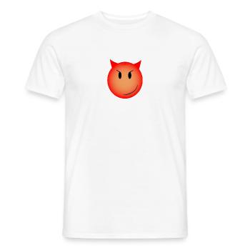 smiley diabolique - T-shirt homme - blanc - Devant - AI Model Male 178 dark (178cm)