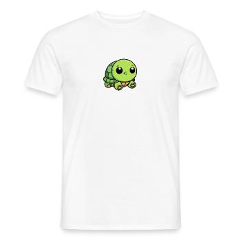 Süße Chibi-Schildkröte | Niedliches Cartoon-Design - Männer T-Shirt - Weiß - Vorne - AI Model Male 178 dark (178cm)