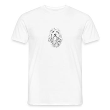 Bergamasco Shepherd Dog Shepherd Bergamasco Dog - Men's T-Shirt - white - Front - AI Model Male 178 dark (178cm)