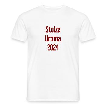 Fière arrière-grand-mère 2024 - T-shirt homme - blanc - Devant - AI Model Male 178 dark (178cm)