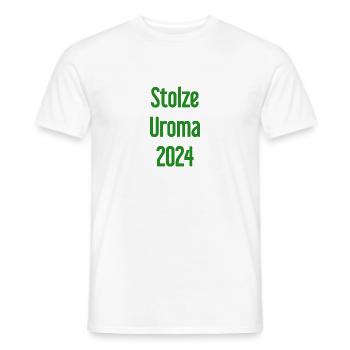 Fière arrière-grand-mère 2024 - T-shirt homme - blanc - Devant - AI Model Male 178 dark (178cm)