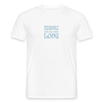 Music was my first love - Men's T-Shirt - white - Front - AI Model Male 178 dark (178cm)