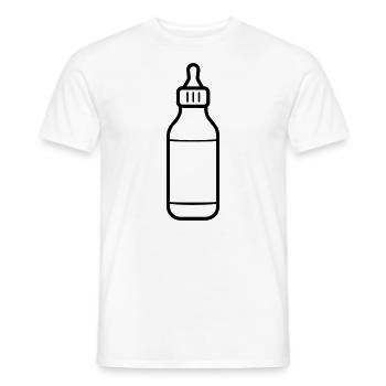 biberon - T-shirt homme - blanc - Devant - AI Model Male 178 dark (178cm)
