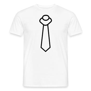 Tie - Men's T-Shirt - white - Front - AI Model Male 178 dark (178cm)