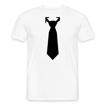 Tie - Men's T-Shirt - white - Front - AI Model Male 178 dark (178cm)