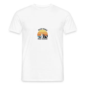 Trail Running - Männer T-Shirt - Weiß - Vorne - AI Model Male 178 dark (178cm)