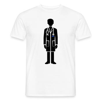 Doctor Icon - Men's T-Shirt - white - Front - AI Model Male 178 dark (178cm)