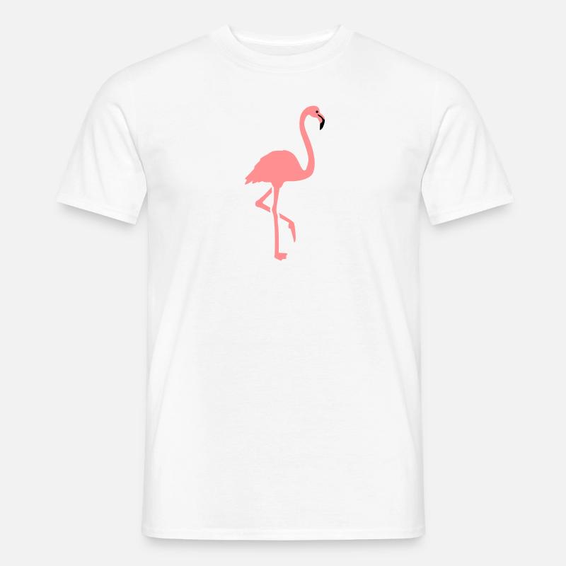 Flamingo - Männer T-Shirt - Weiß