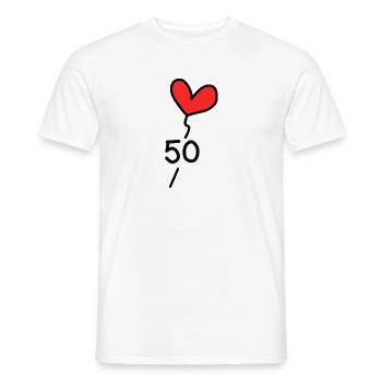 50. 50 JAHRE. 50-jähriges JUBILÄUM. GEBURTSTAG 50 JAHRE. - Männer T-Shirt - Weiß - Vorne - AI Model Male 178 dark (178cm)