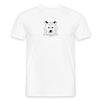 Bär Geometrie - Männer T-Shirt - Weiß - Vorne - AI Model Male 178 dark (178cm)
