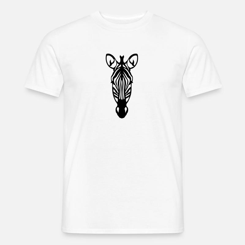 Zebra wildes Tier 28012 - Männer T-Shirt - Weiß