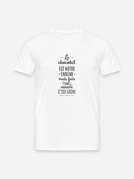 Le chocolat... - T-shirt homme - blanc