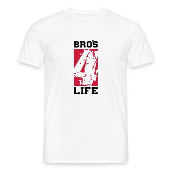 bros_4_life_cb2 - Männer T-Shirt - Weiß - Vorne - AI Model Male 178 dark (178cm)