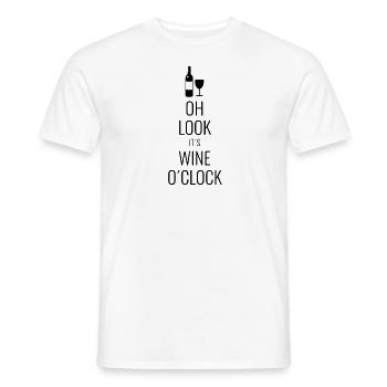 Oh Look It's Wine O clock - Men's T-Shirt - white - Front - AI Model Male 178 dark (178cm)