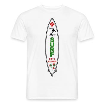 Basque Surfing Team - T-shirt homme - blanc - Devant - AI Model Male 178 dark (178cm)