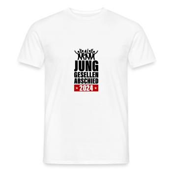 Enterrement de vie de garçon 2024 - T-shirt homme - blanc - Devant - AI Model Male 178 dark (178cm)