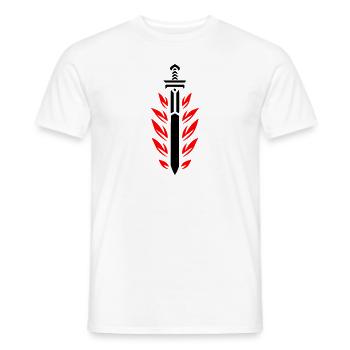 Épée flamboyante - T-shirt homme - blanc - Devant - AI Model Male 178 dark (178cm)
