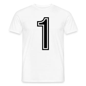 1 Number Symbol - Men's T-Shirt - white - Front - AI Model Male 178 dark (178cm)