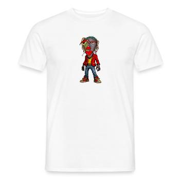 Vibrant Street Portrait Figure - Men's T-Shirt - white - Front - AI Model Male 178 dark (178cm)