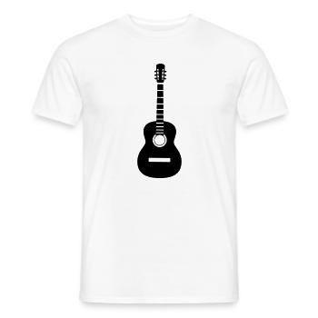 Guitare - T-shirt homme - blanc - Devant - AI Model Male 178 dark (178cm)