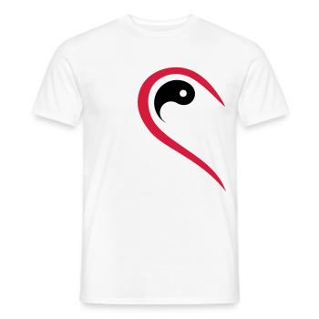 Partnerlook, Herz, Yang, Valentinstag, Paare Liebe - Männer T-Shirt - Weiß - Vorne - AI Model Male 178 dark (178cm)