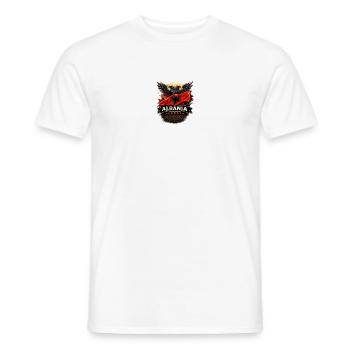 Albania Eagle Flag - Men's T-Shirt - white - Front - AI Model Male 178 dark (178cm)