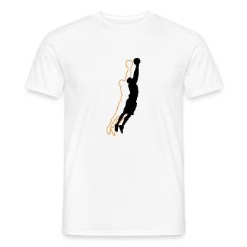 basketballer silhouette 2 - Männer T-Shirt - Weiß - Vorne - AI Model Male 178 dark (178cm)
