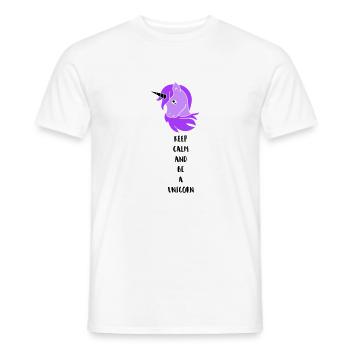 unicorn keep calm - Männer T-Shirt - Weiß - Vorne - AI Model Male 178 dark (178cm)
