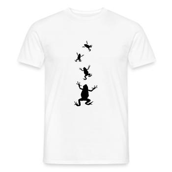grenouille silhouette grenouilles crapaud - T-shirt homme - blanc - Devant - AI Model Male 178 dark (178cm)