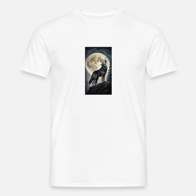 Wolf - Männer T-Shirt - Weiß