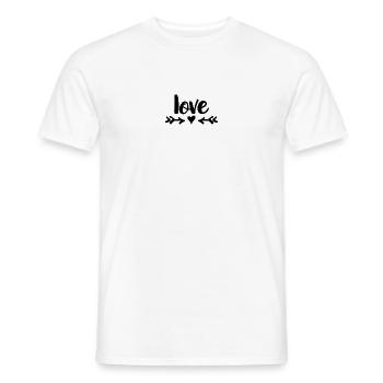 Love Herz Pfeile Design - Männer T-Shirt - Weiß - Vorne - AI Model Male 178 dark (178cm)