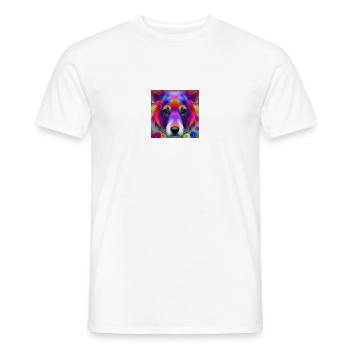 Chien coloré 02 - T-shirt homme - blanc - Devant - AI Model Male 178 dark (178cm)