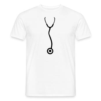Stethoscope - Doctor - Men's T-Shirt - white - Front - AI Model Male 178 dark (178cm)