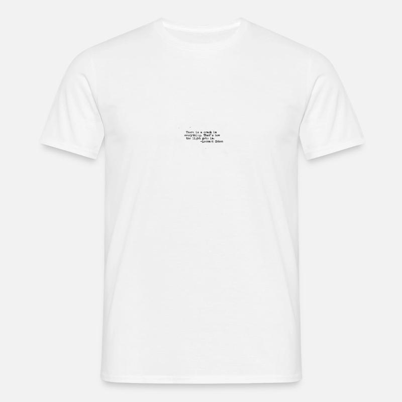 Quotedesign - Leonard Cohen - Men's T-Shirt - white