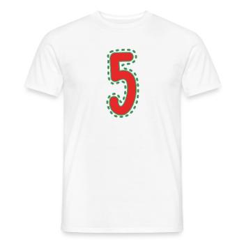 5. 5 YEARS. 5th ANNIVERSARY. 5 YEAR ANNIVERSARY - Men's T-Shirt - white - Front - AI Model Male 178 dark (178cm)