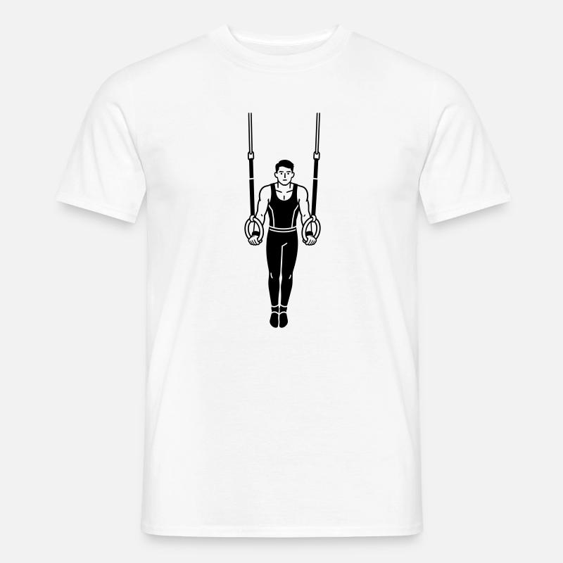 Turnringe - Männer T-Shirt - Weiß