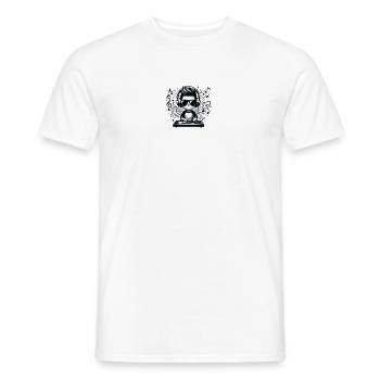 DJ1 - Men's T-Shirt - white - Front - AI Model Male 178 dark (178cm)