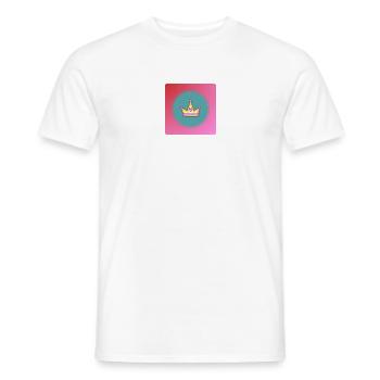 Couronne pastel avec cœur - T-shirt homme - blanc - Devant - AI Model Male 178 dark (178cm)